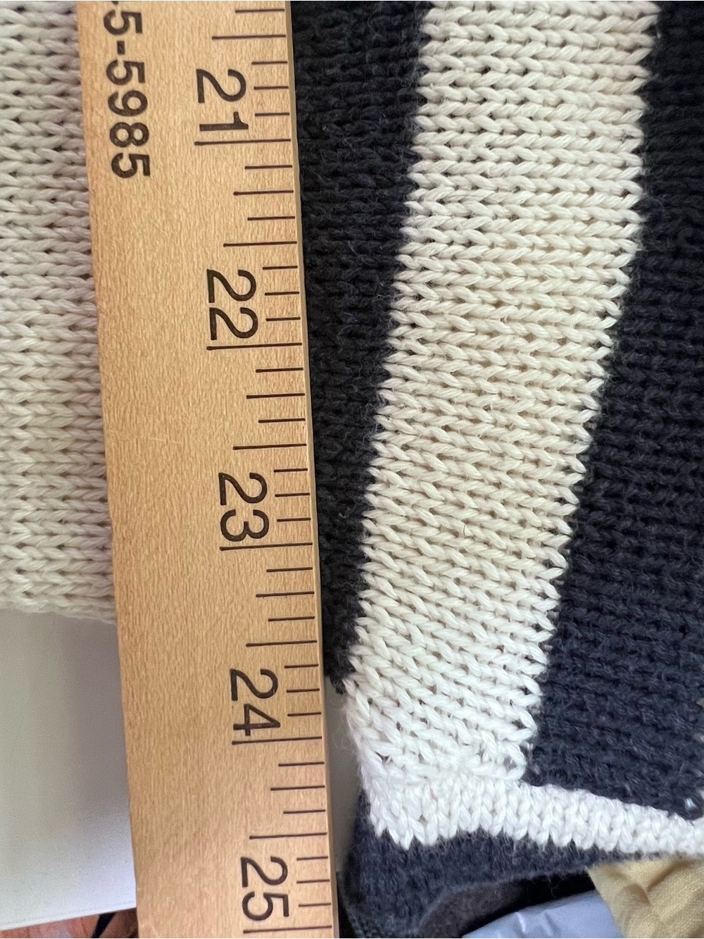 Emerson Fry Carolyn Sweater Organic Cotton, Ivory Navy Blue Nautical Size S - Picture 7 of 10